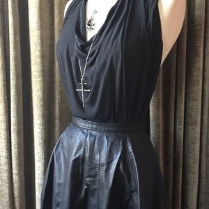 Derek Lam Black Leather Skirt